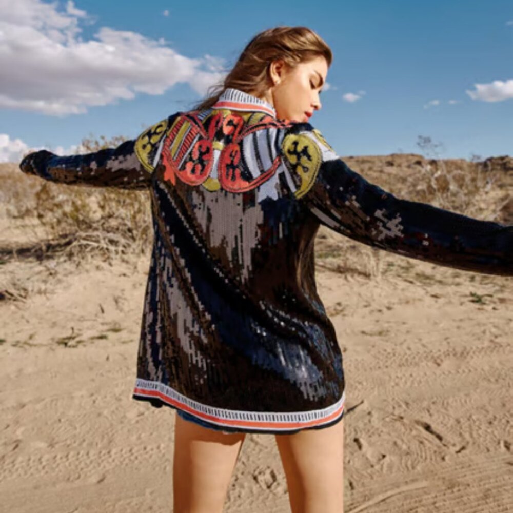 NASTY GAL COUNTRY STAR SEQUIN JACKET GLAM WESTERN FESTIVAL FIERCE COWGIRL 4